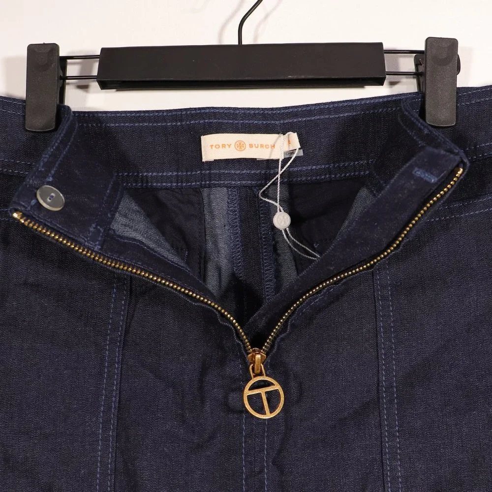 NWT Tory Burch Elise Mini Skirt in Resin Rinse Size 10